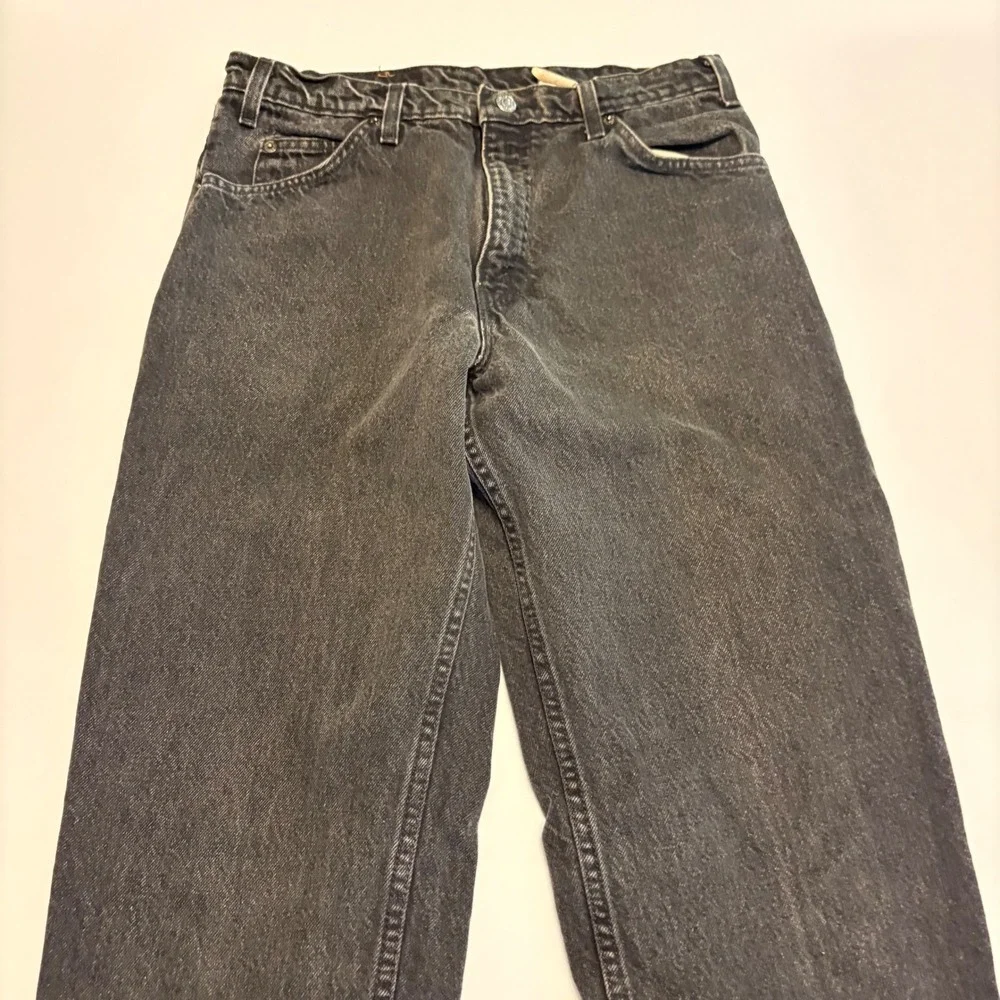 Levi's 550 Jeans Mens 33 Black Relaxed Fit Tapered Orange Tab USA Vintage 90s